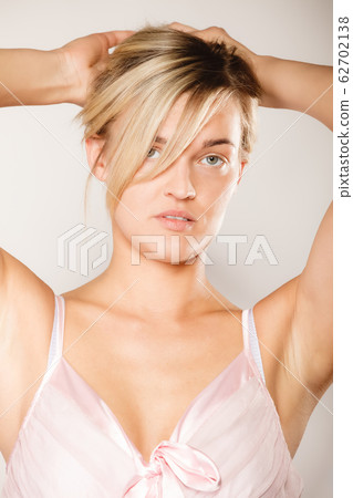 Skin care. Woman face with no makeup Skin care. Woman face with no makeup 62702138