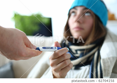 Woman treated at home Woman treated at home 62704158