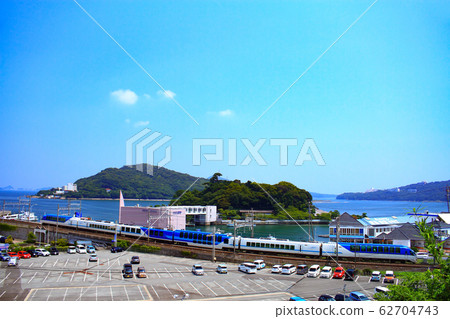 Townscape of Toba City and Kintetsu Train Townscape of Toba City and Kintetsu Train 62704743