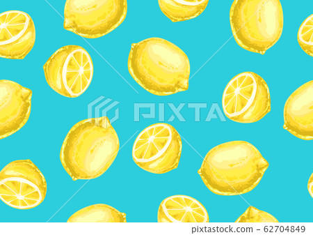 Seamless pattern with lemons and slices. - Stock Illustration [62704849 ...