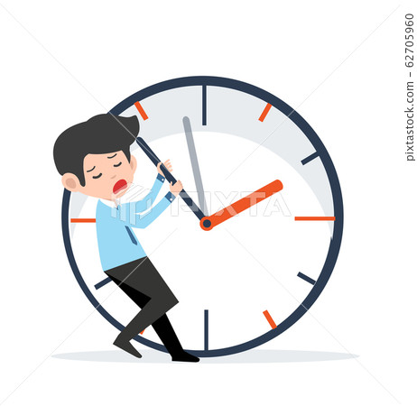 businessman trying to stop the time concept businessman trying to stop the time concept 62705960