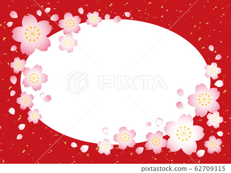 Sakura frame [Japanese style red] 62709315