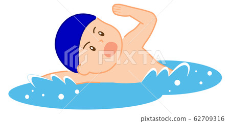 Swimming, crawl, man Swimming, crawl, man 62709316