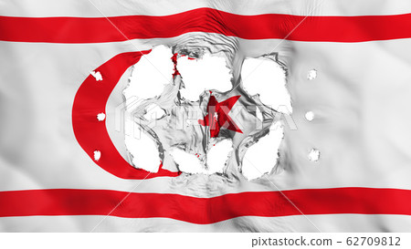 Holes in Northern Cyprus flag 62709812