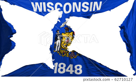 Destroyed Wisconsin state flag 62710127