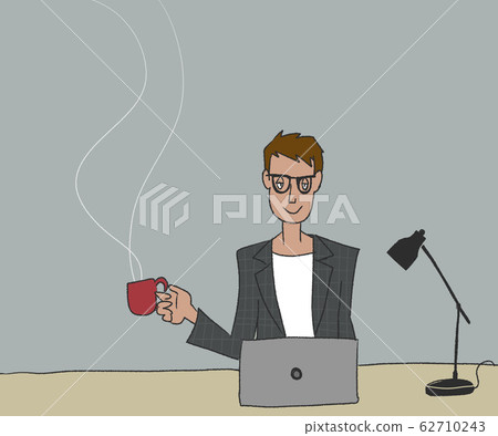 Personal computer and male 62710243