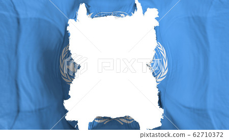 Ripped United Nations flying flag 62710372