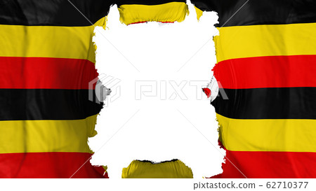 Ripped Uganda flying flag Ripped Uganda flying flag 62710377