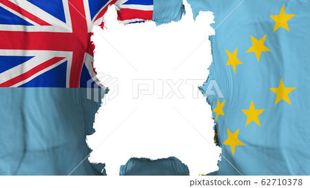 Ripped Tuvalu flying flag Ripped Tuvalu flying flag 62710378