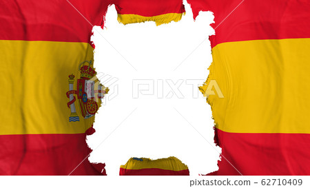 Ripped Spain flying flag 62710409