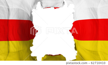 Ripped South Ossetia flying flag Ripped South Ossetia flying flag 62710410