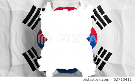 Ripped South Korea flying flag Ripped South Korea flying flag 62710411