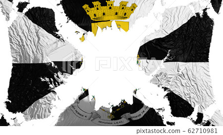 Lisboa torn flag fluttering in the wind 62710981