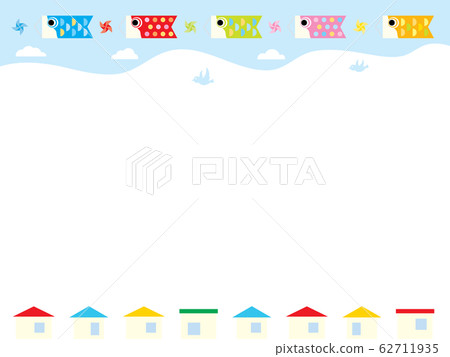 Koinobori and house frame for Children's Day 62711935