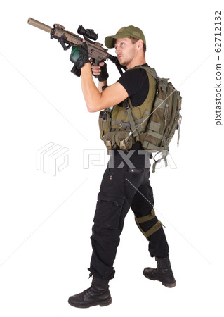 Private military contractor - rifleman with Private military contractor - rifleman with 62712132