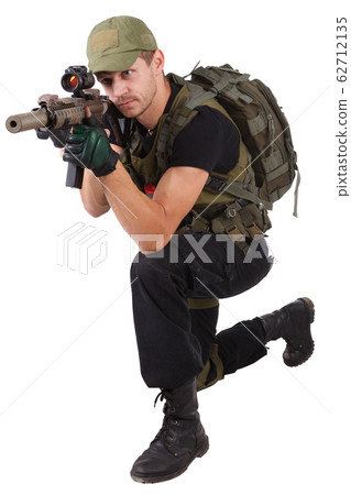 Private military contractor - rifleman with Private military contractor - rifleman with 62712135