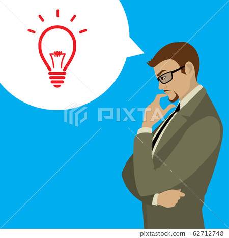 Businessman thinks about problem Businessman thinks about problem 62712748