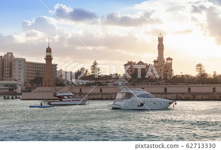Landscape with Montazah palace and lighthouse Landscape with Montazah palace and lighthouse 62713330
