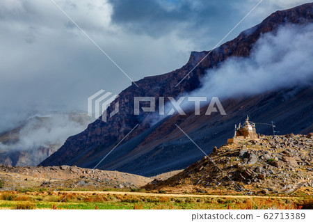 Small gompa in Spiti Valley in Himalayas Small gompa in Spiti Valley in Himalayas 62713389