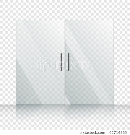 Download Transparent Two Glass Door Isolated On Stock Illustration 62714263 Pixta