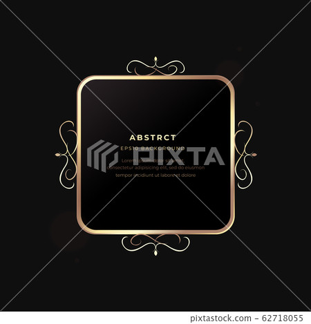 Golden frame abstract background - Stock Illustration [62718055] - PIXTA