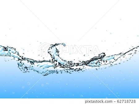 流動的波浪和抽象飛濺的特寫 62718728