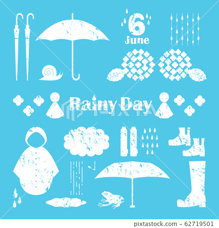 Hanko style rainy day material set 62719501