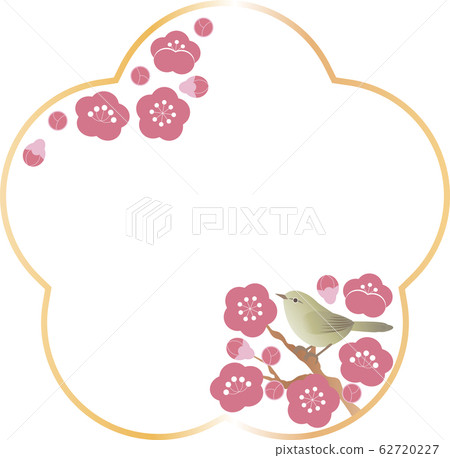 Uguisu梅花鳥春天框架複製空間 Uguisu梅花鳥春天框架複製空間 62720227