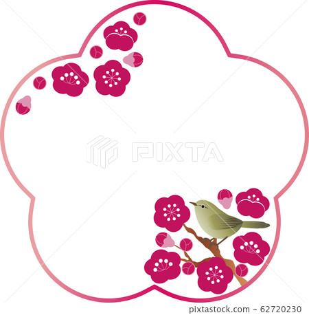 Uguisu-ume-bird-flower-spring-frame-copy space Uguisu-ume-bird-flower-spring-frame-copy space 62720230