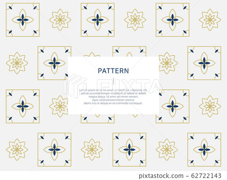 Ocher and indigo seamless pattern 62722143