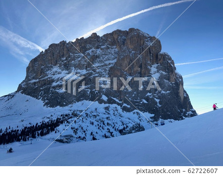 Italy Dolomites Langkofel skiing area wolkenstein Winter Mountains Landscape Italian alpes Italy Dolomites Langkofel skiing area wolkenstein Winter Mountains Landscape Italian alpes 62722607