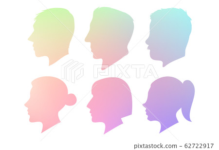 male and female profile silhouette