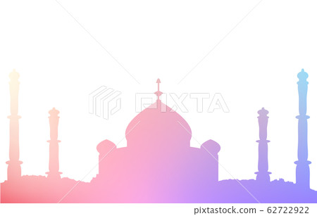 Asian palace silhouette background material 62722922