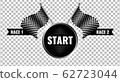 Checkered banners and flags. Template race vector illustration. 62723044