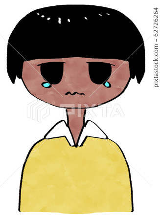 A dark-skinned child with a naive eye 62726264