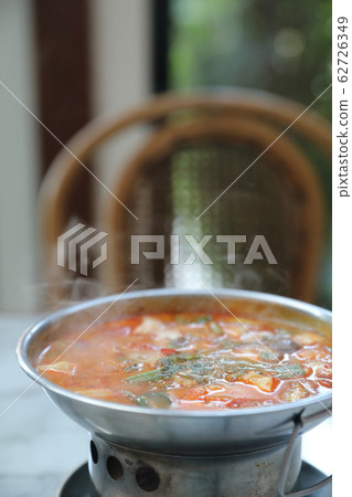 Tom Yum Goong Spicy Sour Soup  Thai local food 62726349