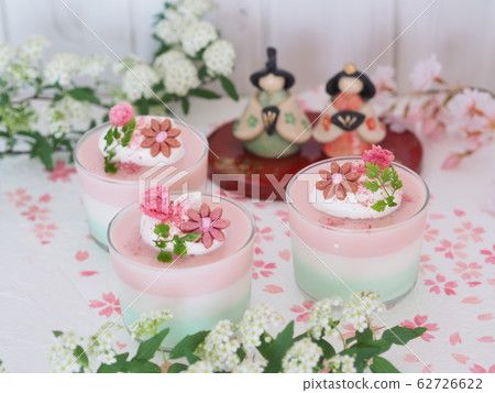 春季甜點櫻花3色果凍 春季甜點櫻花3色果凍 62726622