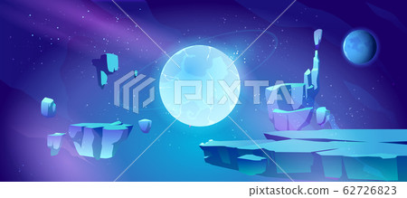 Space background with landscape of planet 62726823