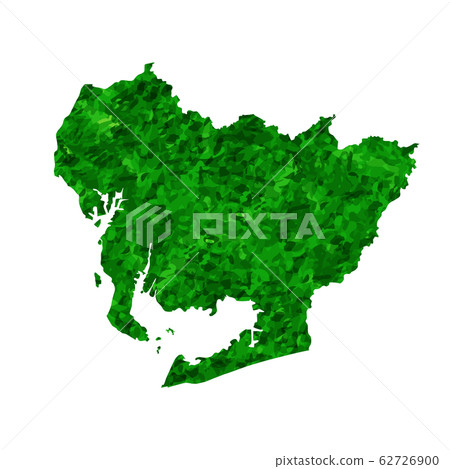 愛知縣地圖綠色圖標 愛知縣地圖綠色圖標 62726900