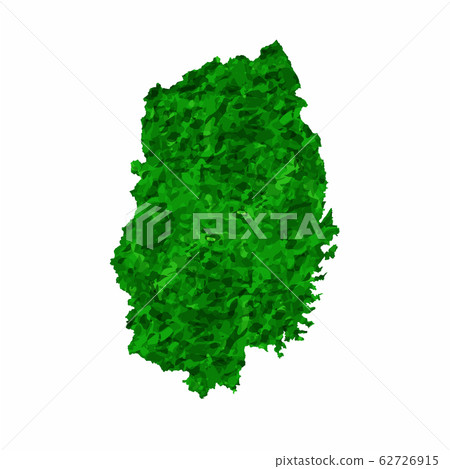 Iwate Map Green Icon 62726915