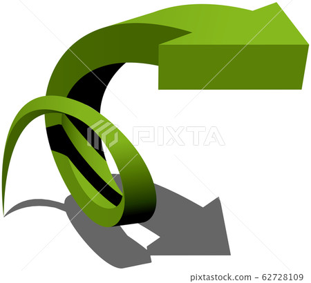 矢量圖逐漸增加循環箭頭圖像透明背景 62728109