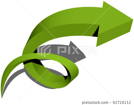 Vector illustration gradually increasing loop arrow image transparent background 62728112
