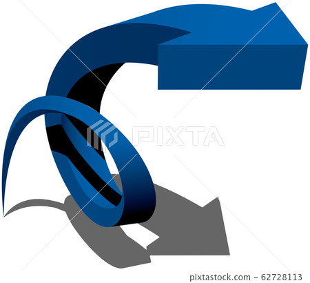 Vector illustration gradually increasing loop arrow image transparent background 62728113