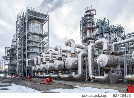 heat exchanger in an oil refinery, large size, daylight heat exchanger in an oil refinery, large size, daylight 62728438