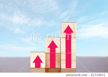 建築上升箭頭向上。 62728631