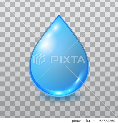 Vector blue water drop isolated on checkered Vector blue water drop isolated on checkered 62728860