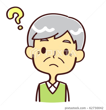 Senior man, facial expression, doubt Senior man, facial expression, doubt 62730042