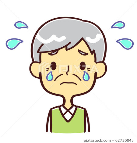 Senior man, facial expression, cry 62730043