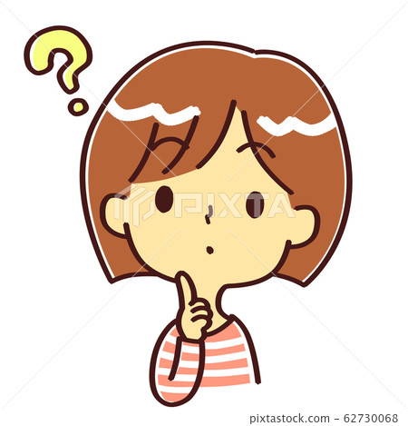 Female facial expression question - Stock Illustration [62730068] - PIXTA