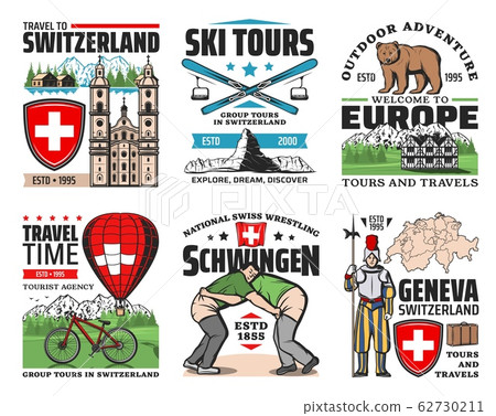 Switzerland landmarks and culture icons Switzerland landmarks and culture icons 62730211